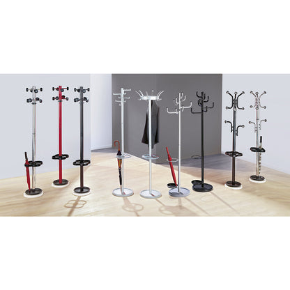 Coat stand, 8 robust steel hooks, black.