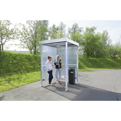 Canopy Jena Maxi, two-sided shelter, WxD 1500 x 1500 mm, hot dip galvanised.