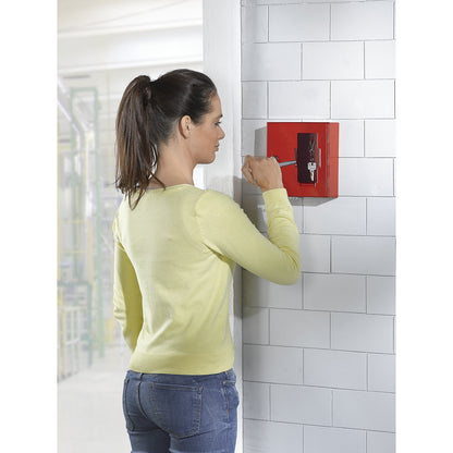 Emergency key box with glass window, with hammer for smashing the glass, HxWxD 200 x 200 x 50 mm, pack of 3.