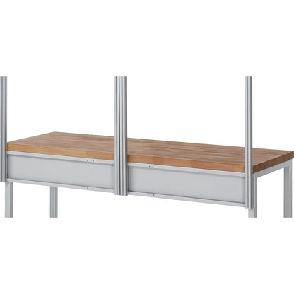 System upright set, 4 system uprights, for work table width 2000 mm.