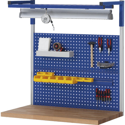 System upright set, 2 system uprights, for work table width 1250 mm.