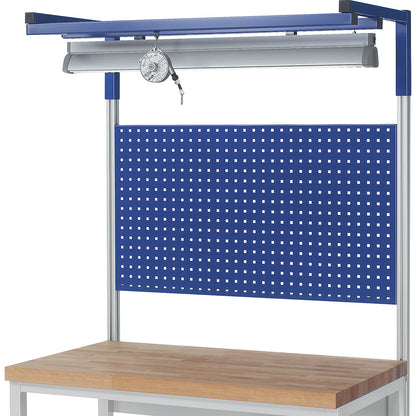 Pair of support arms for modular add-on systems, for modular add-on systems for RAU work tables and workbenches, height 300 mm.
