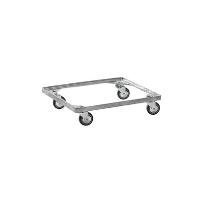 Dolly for stacking basket, sky blue, LxW 530 x 420 mm.