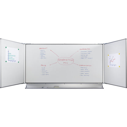 Folding wall board, sheet steel, enamel, WxH 2400 x 900 mm.