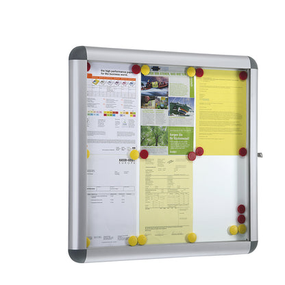 RONDO display case, external height 700 mm, capacity 8 x A4.
