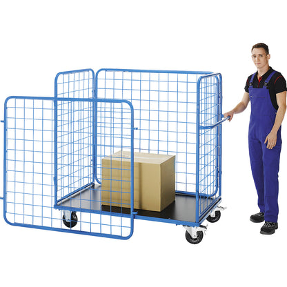 Parcel trolley, HxWxD 1500 x 1550 x 800 mm, max. load 350 kg.