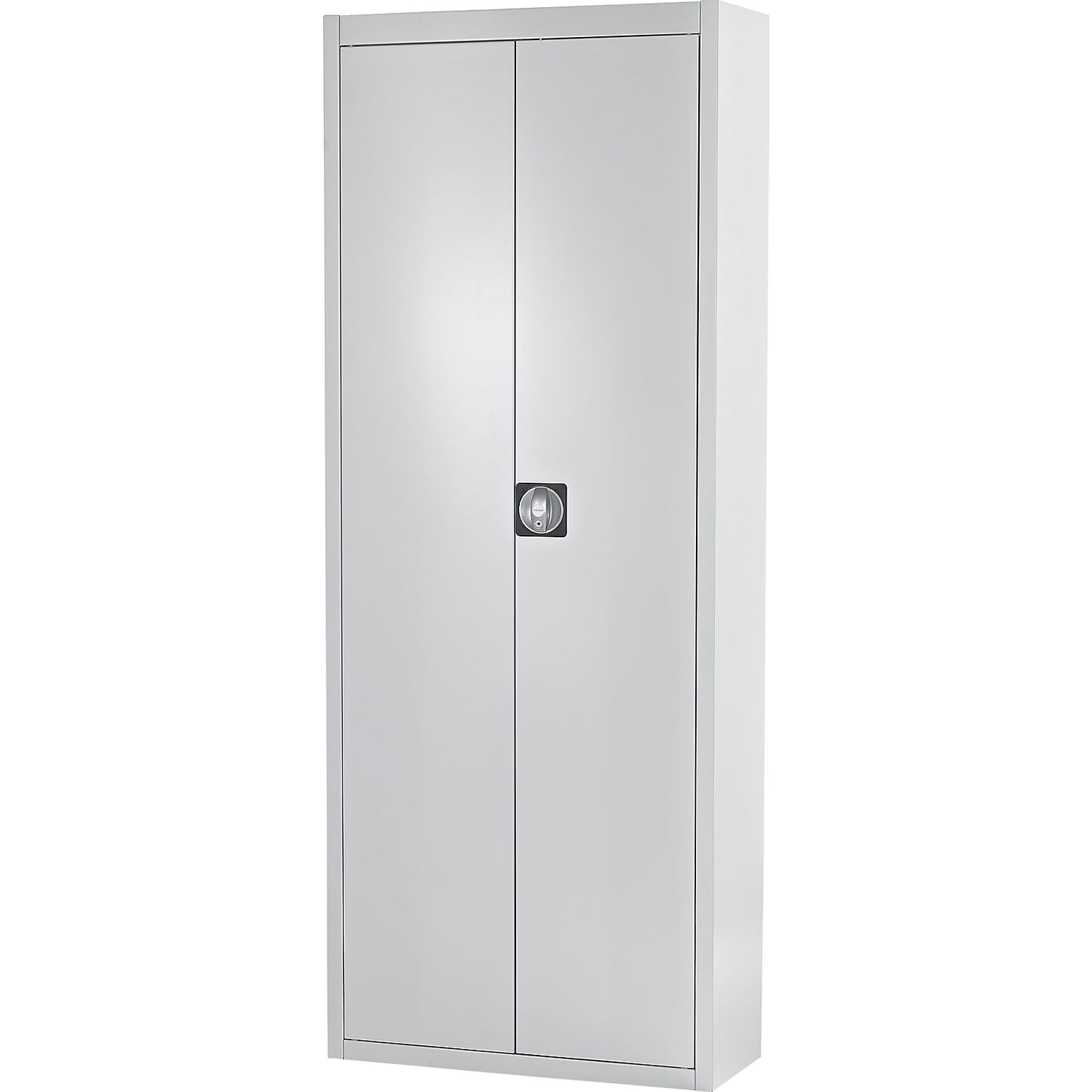 Storage cupboard, without open fronted storage bins, HxWxD 1740 x 680 x 280 mm, single colour, light grey.