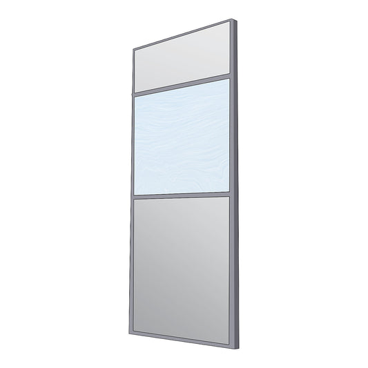 Modular partition, glass wall section, single pane, extra cost, float glass.