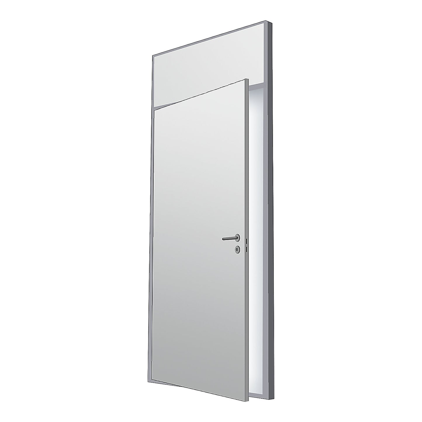 Modular partition, door module, with single door, without glass window.