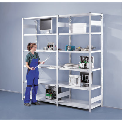 ESD boltless shelving unit, shelf unit height 2000 mm, standard shelf unit, shelf WxD 1000 x 600 mm.