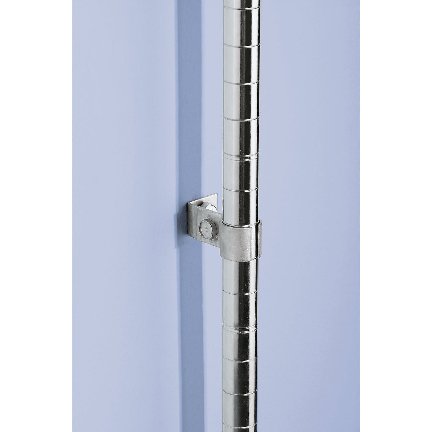 Wall fastening, for mesh grid shelf units, pack of 4.
