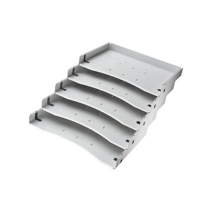 Slanted tray set, 5 pieces for A4, light grey.