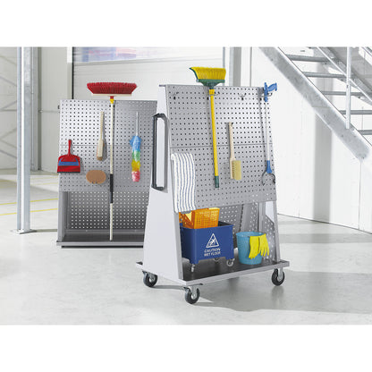 Cleaning station, mobile, LxWxH 1010 x 650 x 1564 mm.