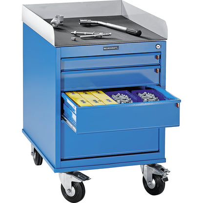 Assembly trolley, powder coated, with drawer cupboard, LxWxH 765 x 570 x 830 mm.