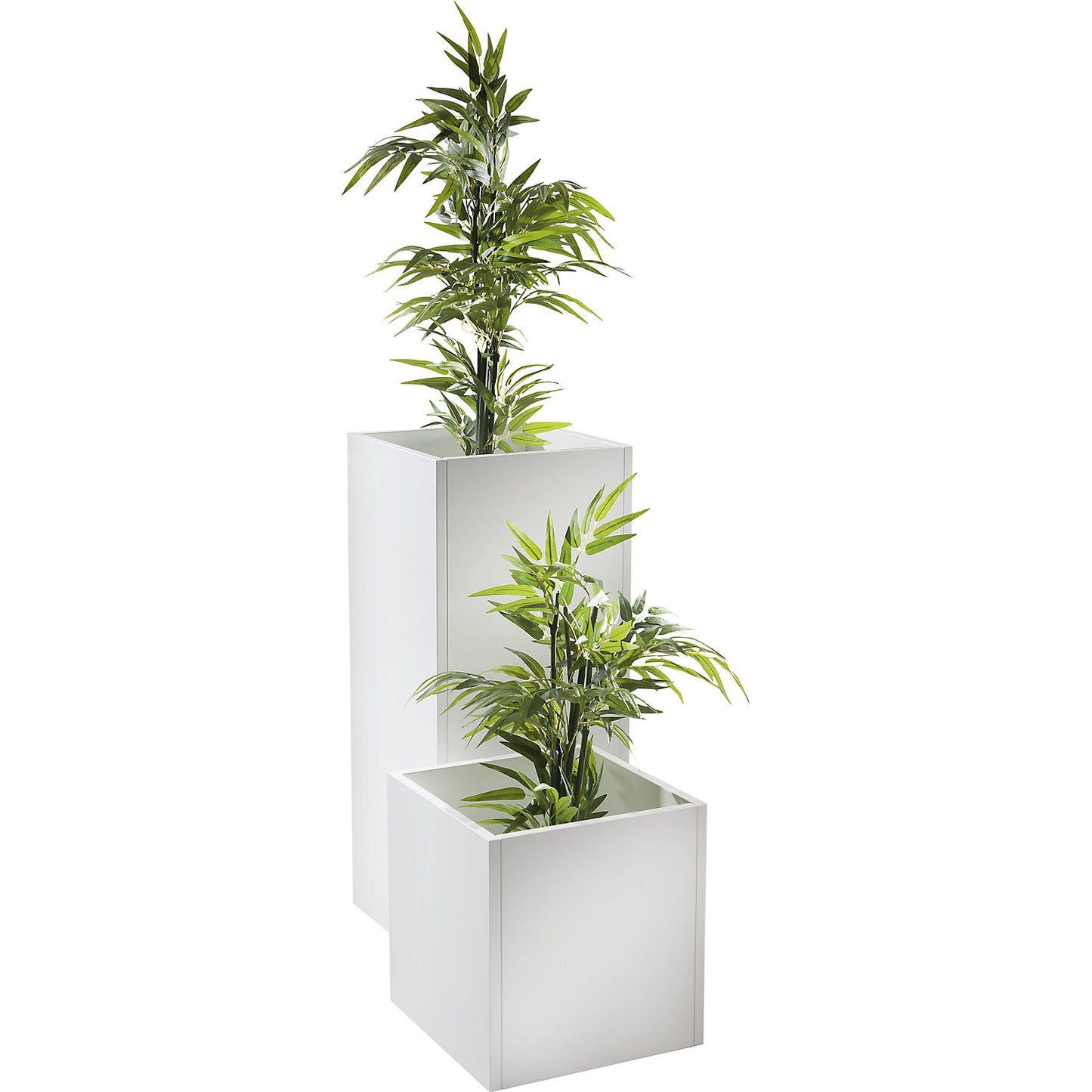 Plant pot, hip height, for 1 plant, antique white.