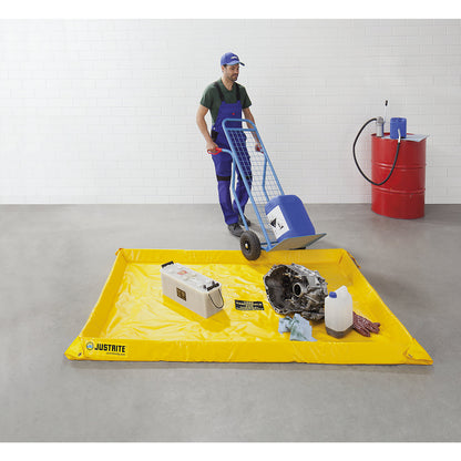 Universal sump tray, flexible, external height 102 mm, sump capacity 151 l, weight 4 kg.