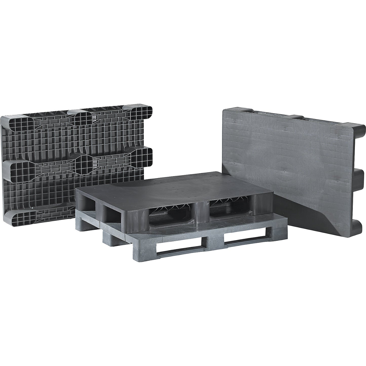 Plastic runner pallet, LxW 1200 x 800 mm, charcoal.