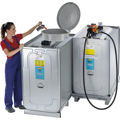 Storage tank, UNI, for on-site transport, capacity 750 l.
