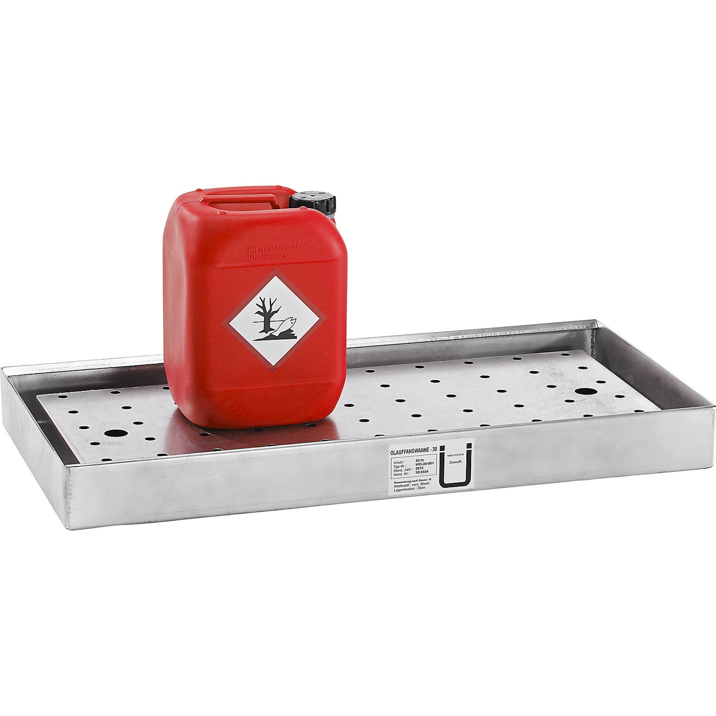 Perforated metal cover, zinc plated, WxD 1200 x 500 mm.