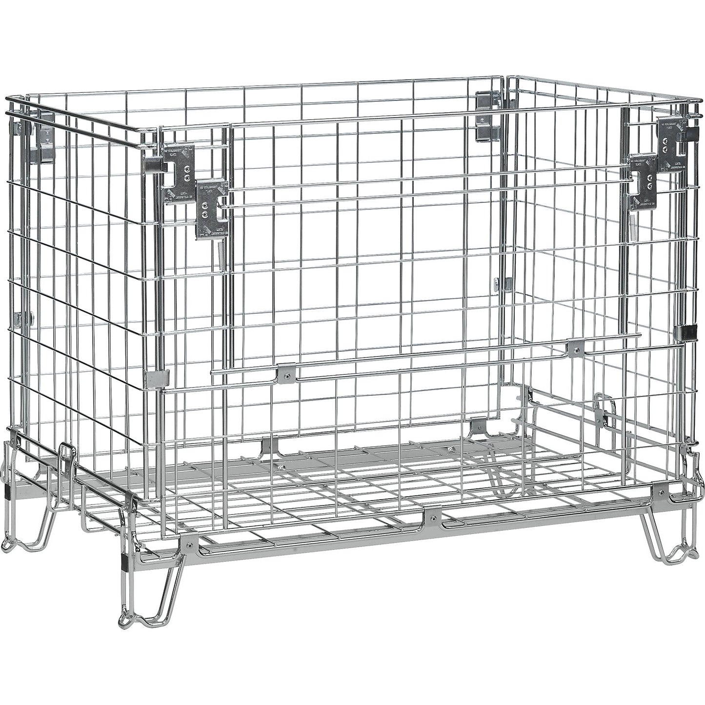 Collapsible mesh pallet, LxW 1200 x 800 mm, effective height 760 mm, stacking height 910 mm.