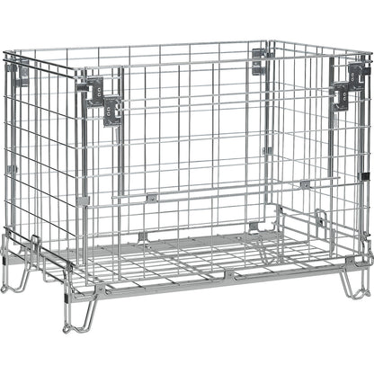 Collapsible mesh pallet, LxW 1200 x 800 mm, effective height 760 mm, stacking height 910 mm.