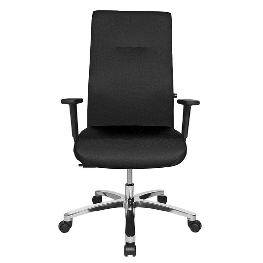 BIGSTAR20 operator swivel chair, point synchronous mechanism, max. load 150 kg, black.