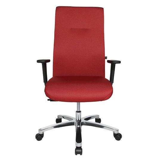 BIGSTAR20 operator swivel chair, point synchronous mechanism, max. load 150 kg, red.