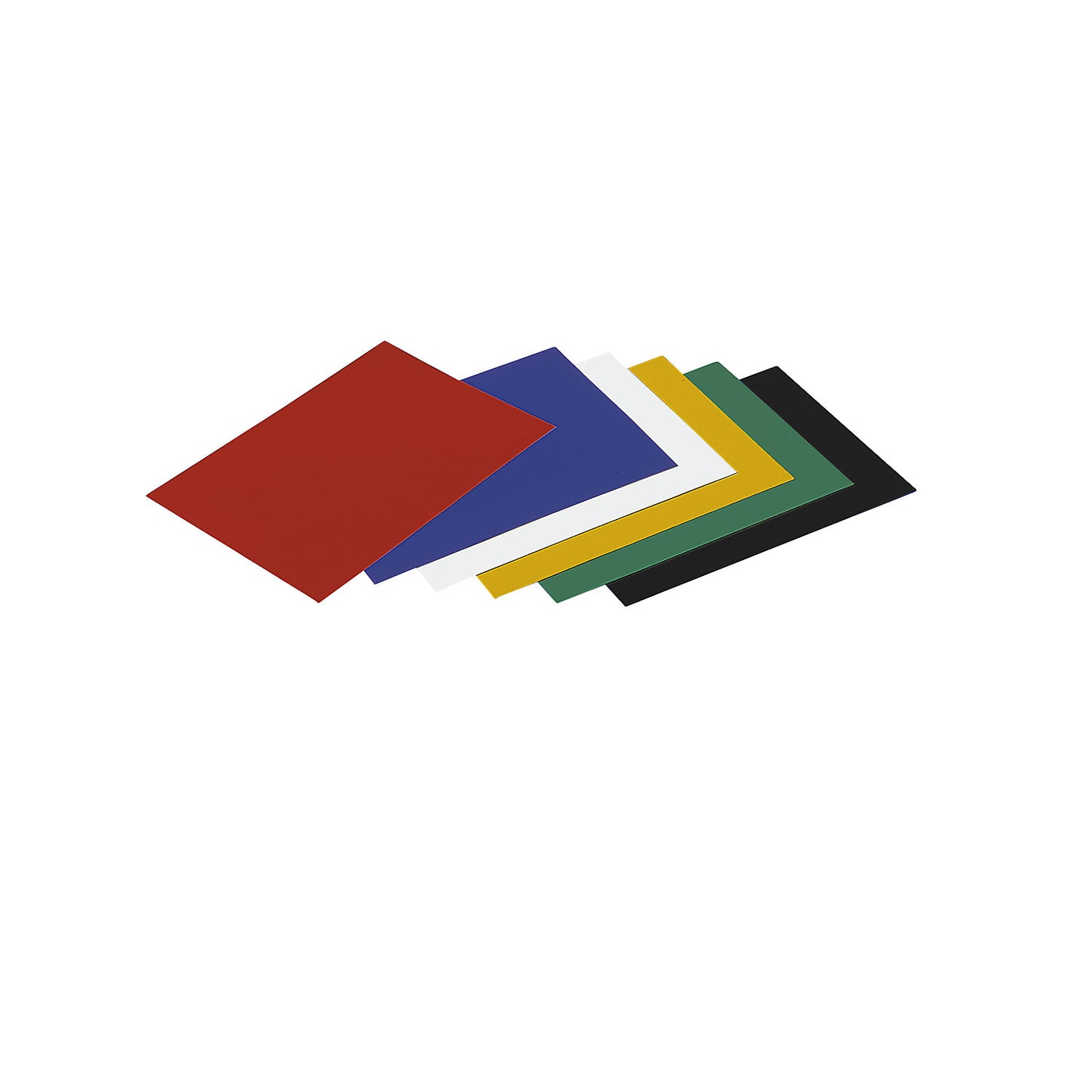 Magnetic rectangle, format A4, pack of 6, green.