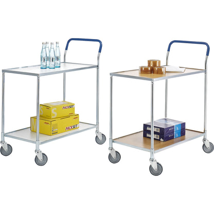 KOMFORT table trolley, shelves, white, LxWxH 840 x 435 x 900 mm.