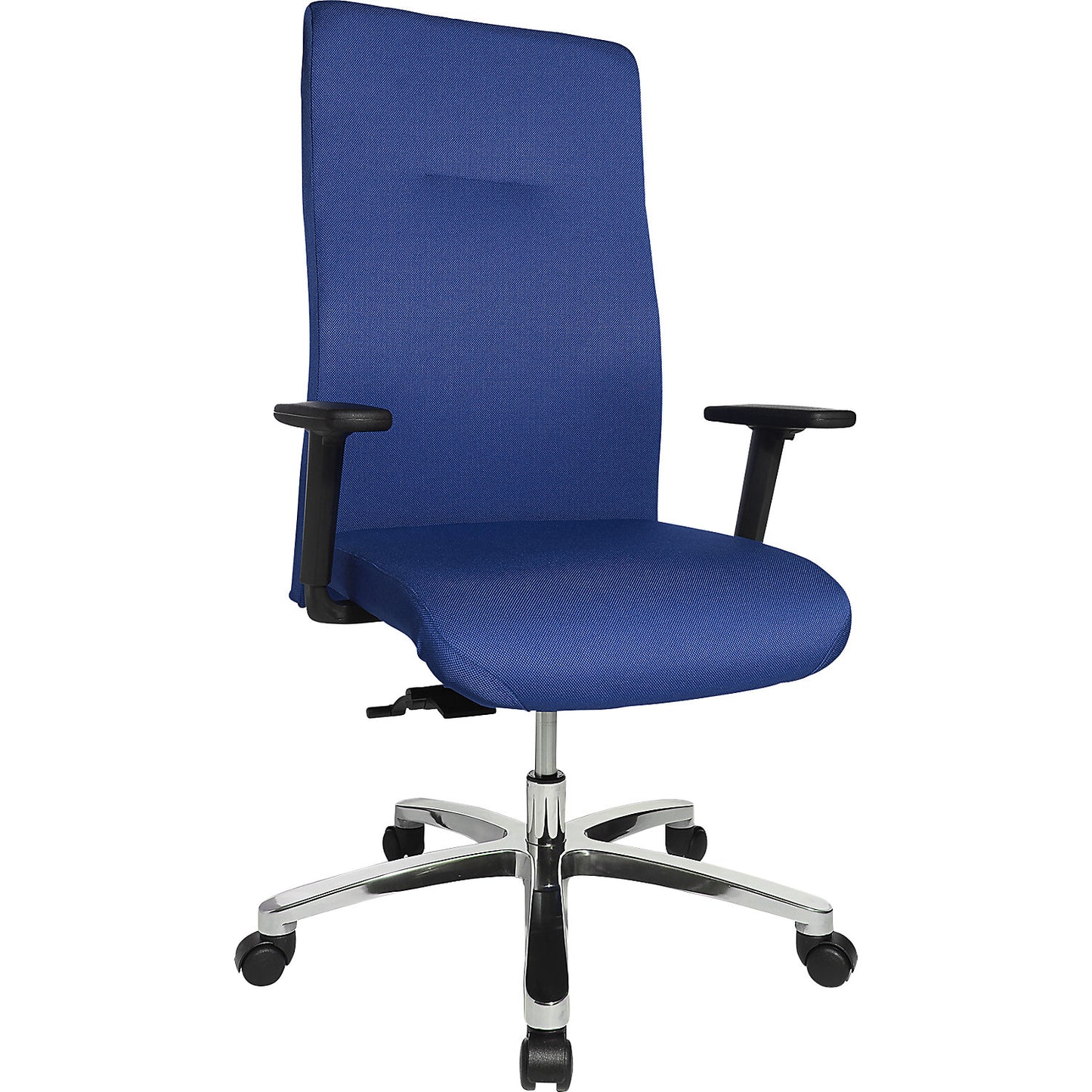 BIGSTAR20 operator swivel chair, point synchronous mechanism, max. load 150 kg, blue.