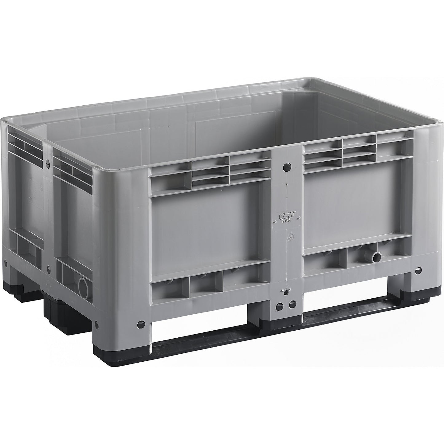 Pallet box, capacity 330 l, closed sides, 3 runners.