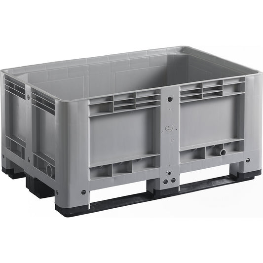 Pallet box, capacity 330 l, closed sides, 3 runners.