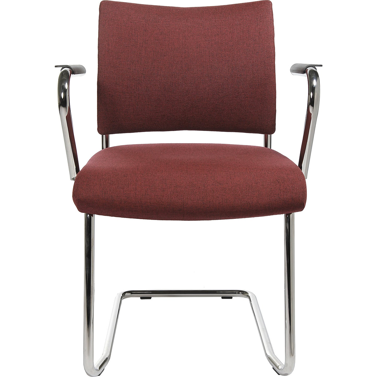 Visitors' chair, stackable, cantilever, upholstered back rest, pack of 2, blue.