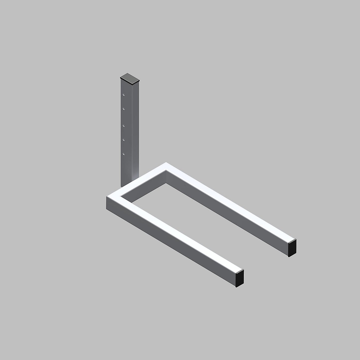 Box fork, made of rectangular pipe 50 x 30 mm, fork length 500 mm.