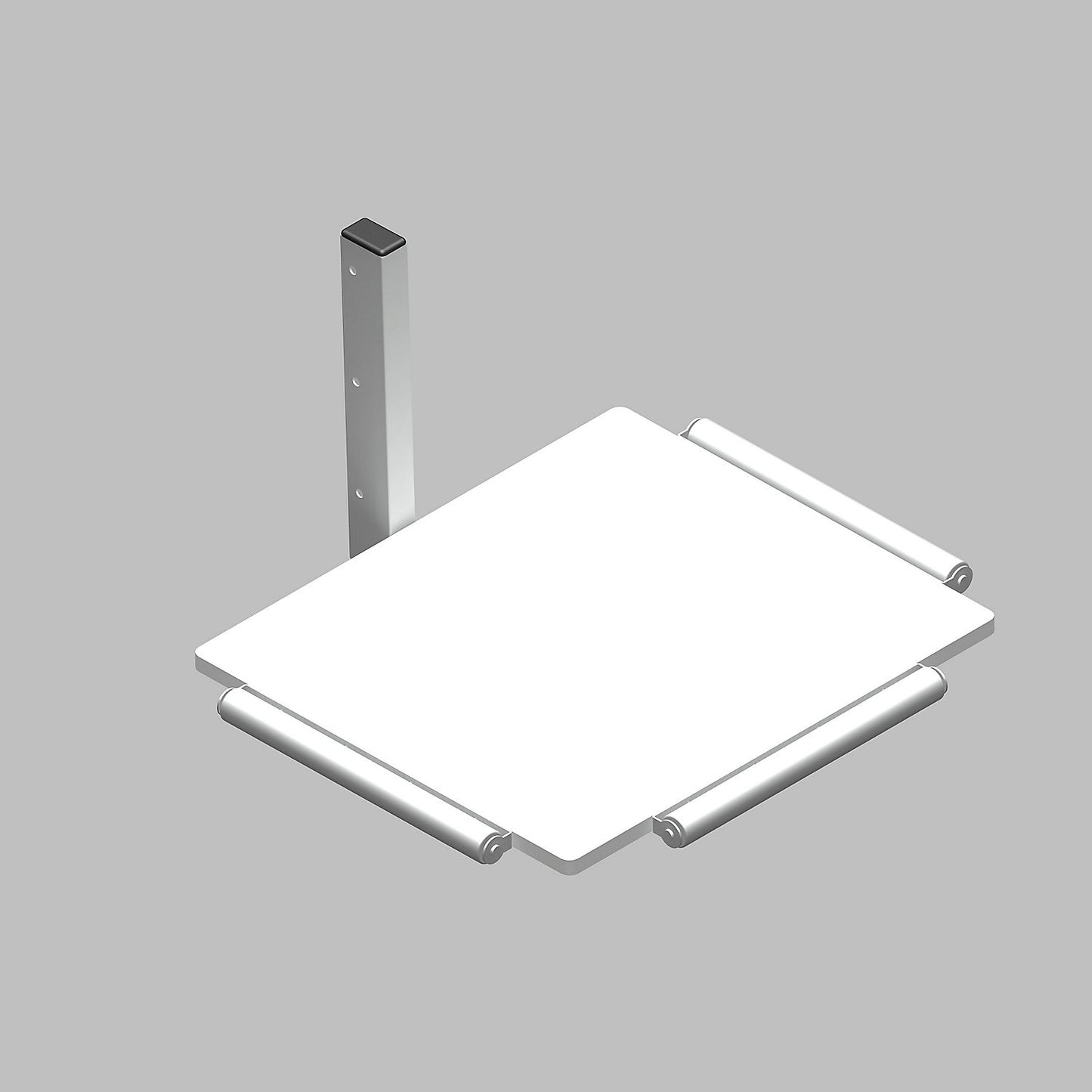 Platform with loading rollers, LxW 480 x 640 mm, roller Ø 30 mm.