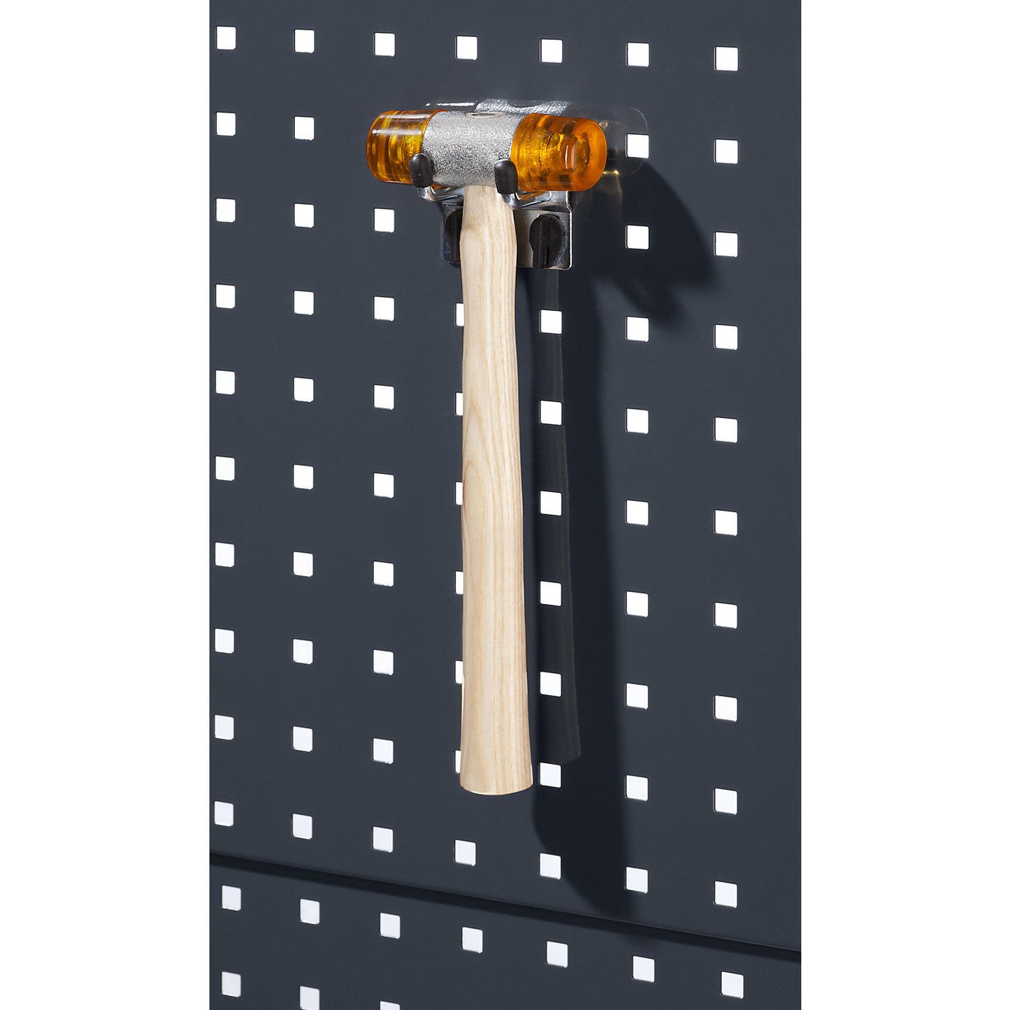 Double hook, with vertical hook ends, pack of 5, depth 75 mm.