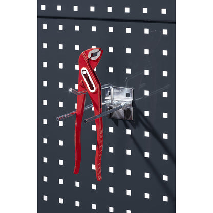 Pliers holder, for mounting on perforated panels, depth 150 mm.