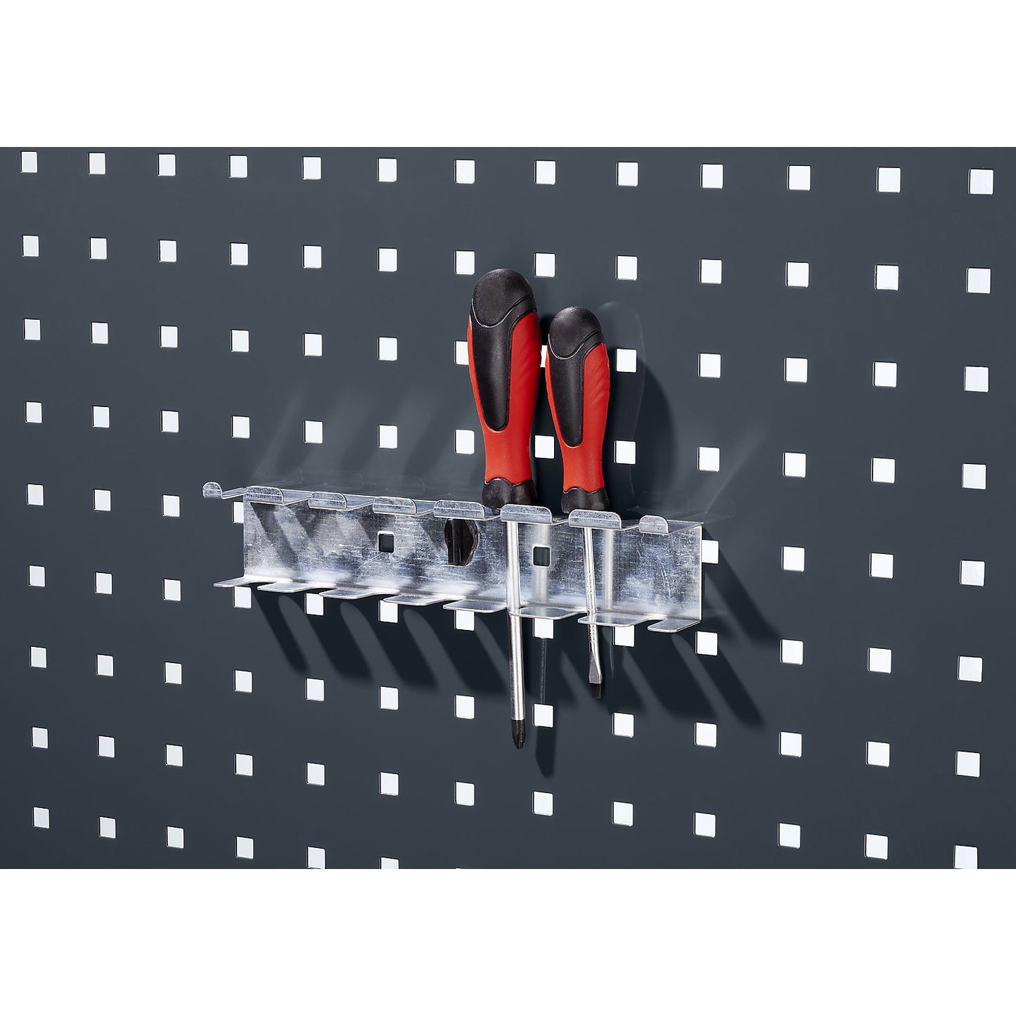 Screwdriver holder, WxH 225 x 65 mm, with 7 holders.