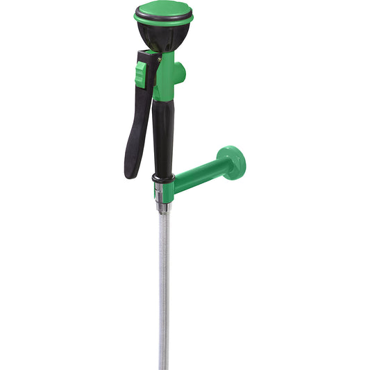 Hand eye shower with one spray head, HxD 260 x 75 mm, green.