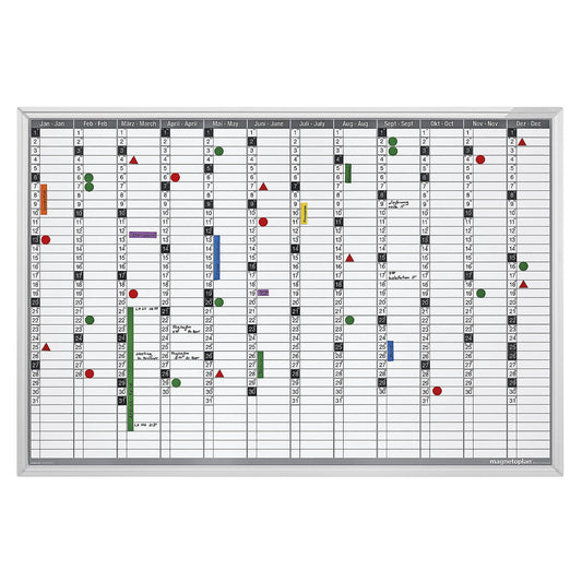 Yearly planner set, incl. mounting material, WxH 920 x 625 mm.
