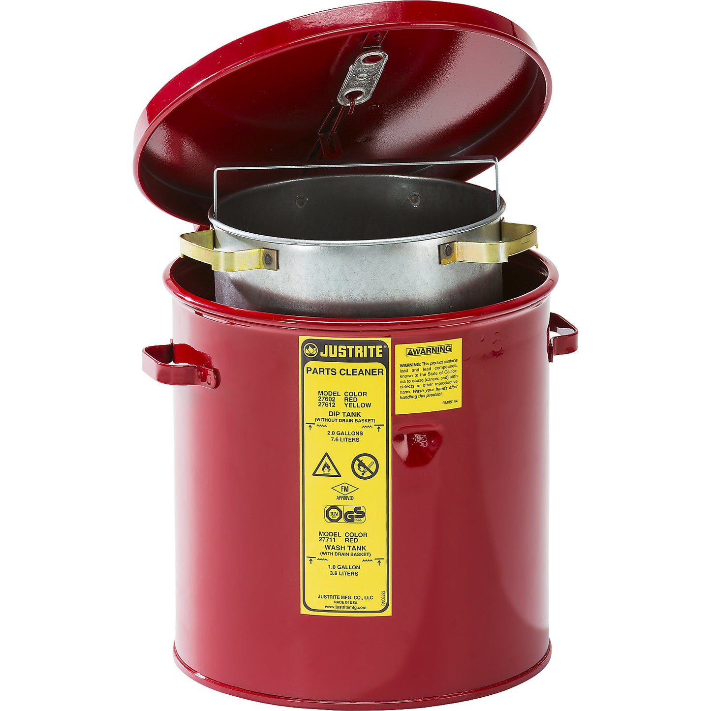Cleaning and immersion container, sheet steel, zinc plated and painted, capacity 8 l.