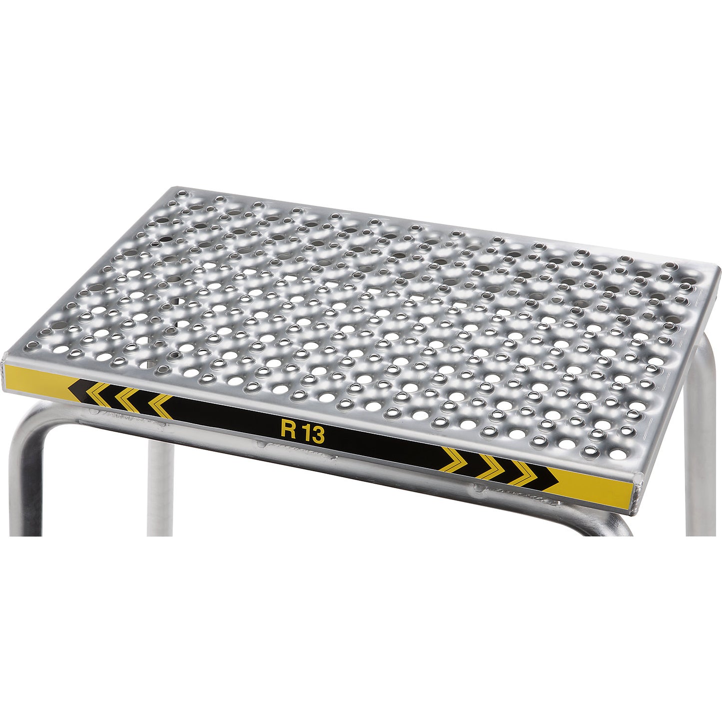 Machine steps, anti-slip R13, step 550 x 300 mm, 4 steps, WxD 790 x 1140 mm.