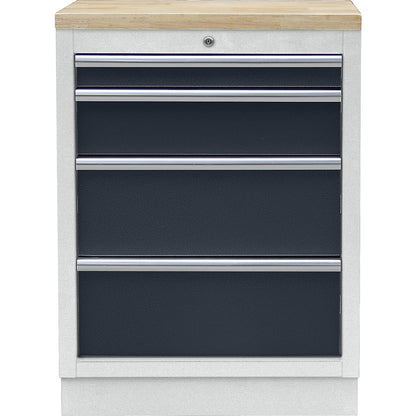 Drawer base cupboard, with 4 drawers, HxWxD 910 x 680 x 460 mm.
