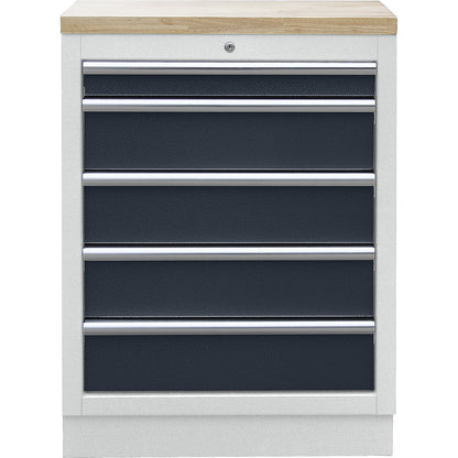 Drawer base cupboard, with 5 drawers, HxWxD 910 x 680 x 460 mm.