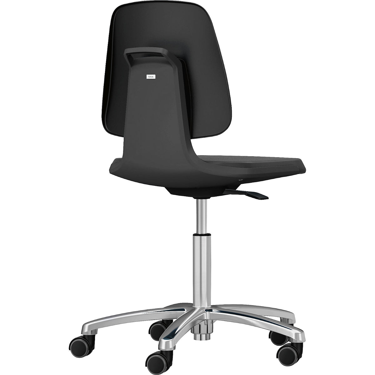 LABSIT industrial swivel chair, five-star base with castors, Supertec seat, charcoal.