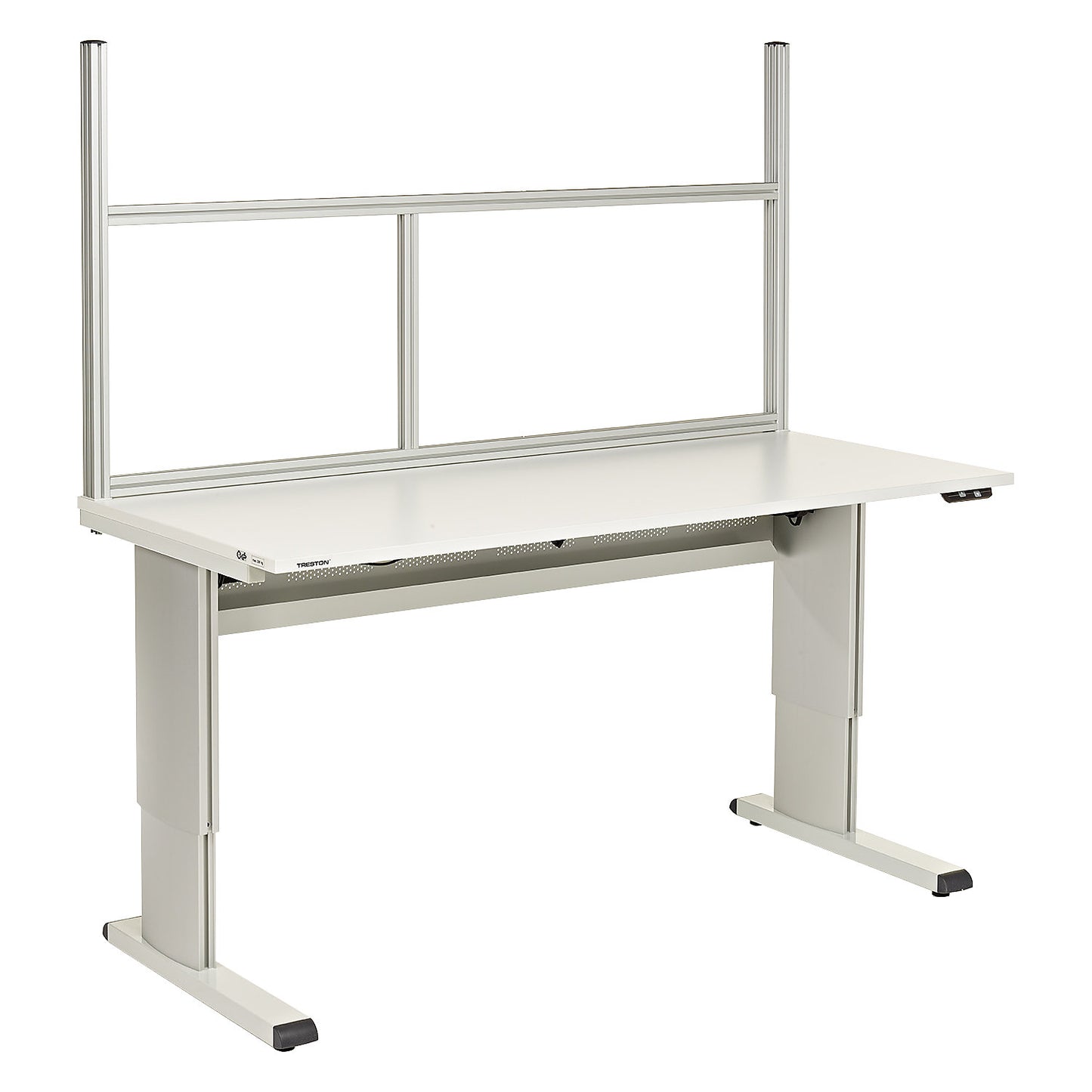 Support profile for work table, light grey, WxH 1063 x 900 mm.