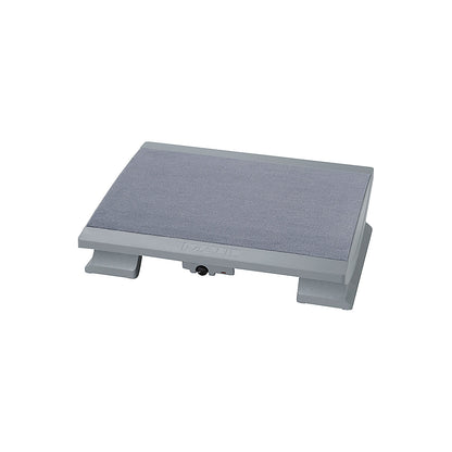 Foot rest, ergonomic, model with heating function and carpet cover, grey.