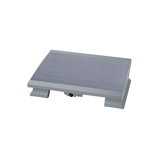 Foot rest, ergonomic, model with heating function and carpet cover, grey.