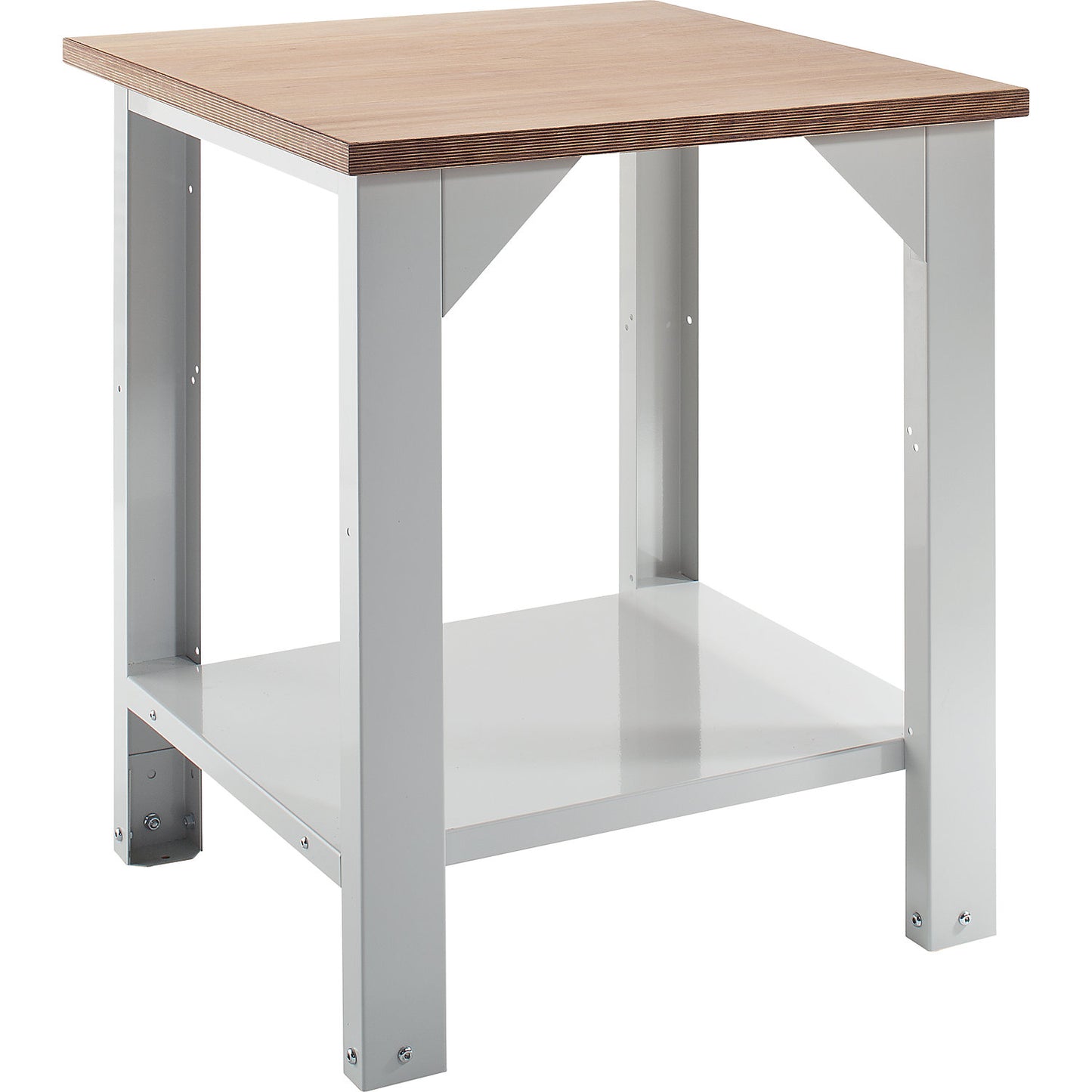 Workbench, modular system, panel width 700 mm, with shelf, multiplex panel.