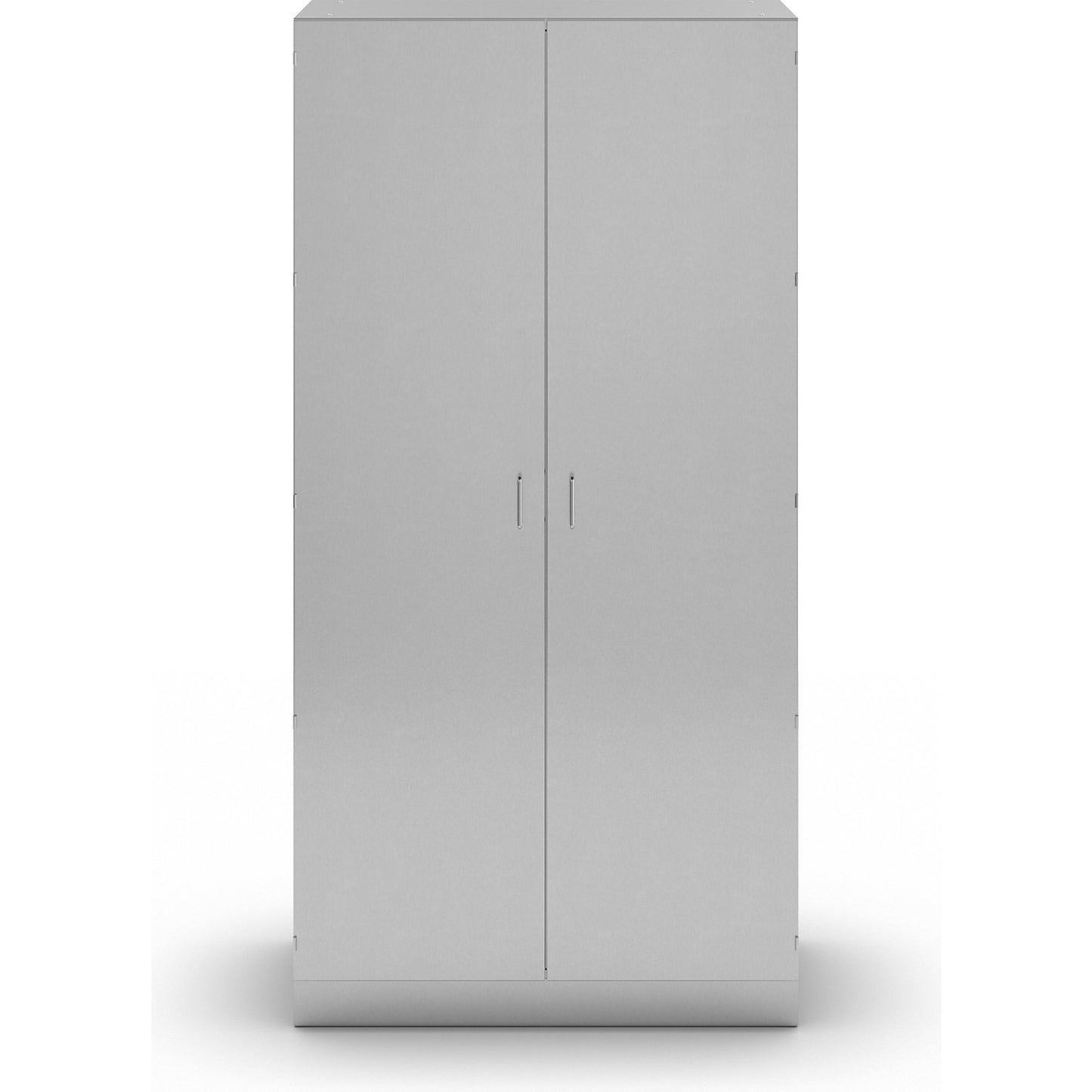 Cleanroom full height cupboard made of stainless steel, 2 hinged door, width 1000 mm.